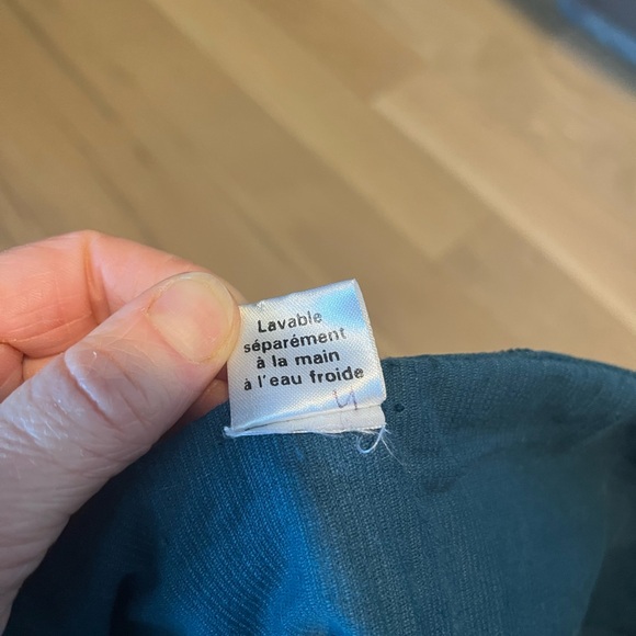 Dark Teal Corduroy Mini Skirt with Studded Waist adjustable - Picture 8 of 11